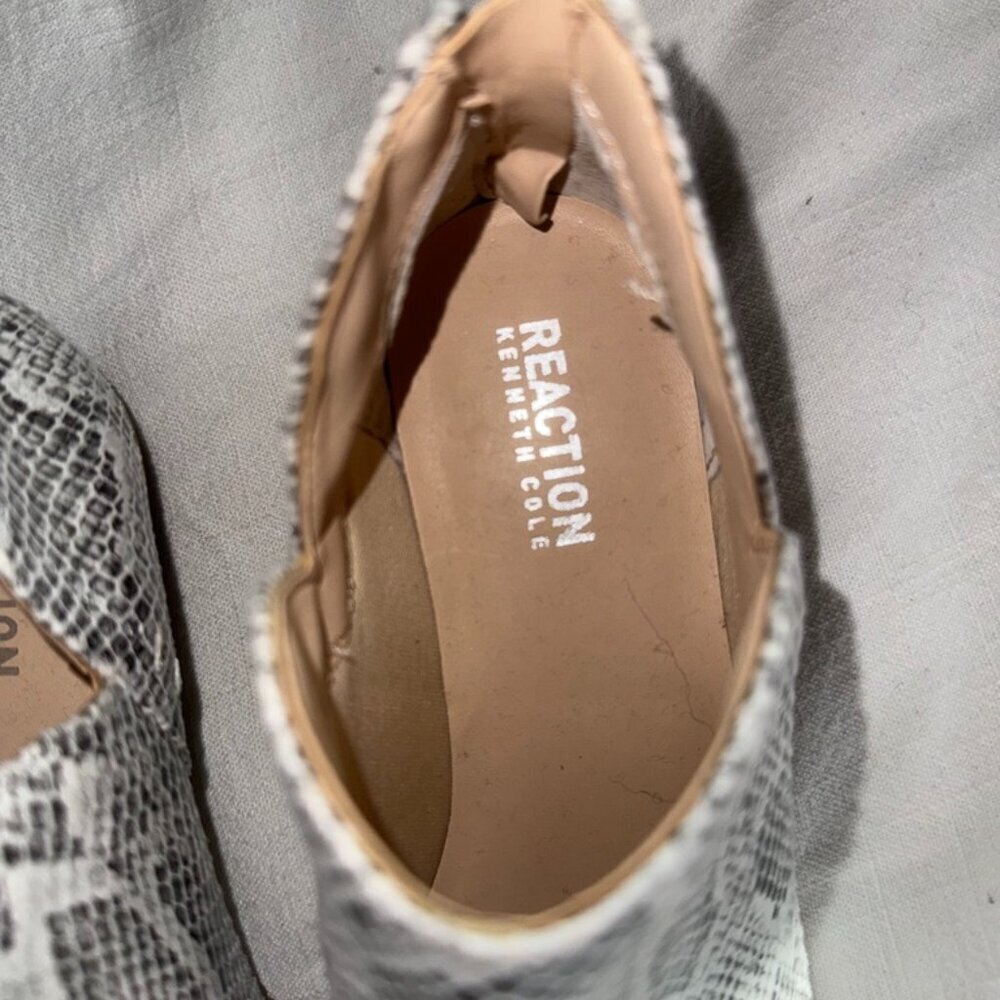 Kenneth Cole Snakeskin Print Ankle Booties - Picture 3 of 5